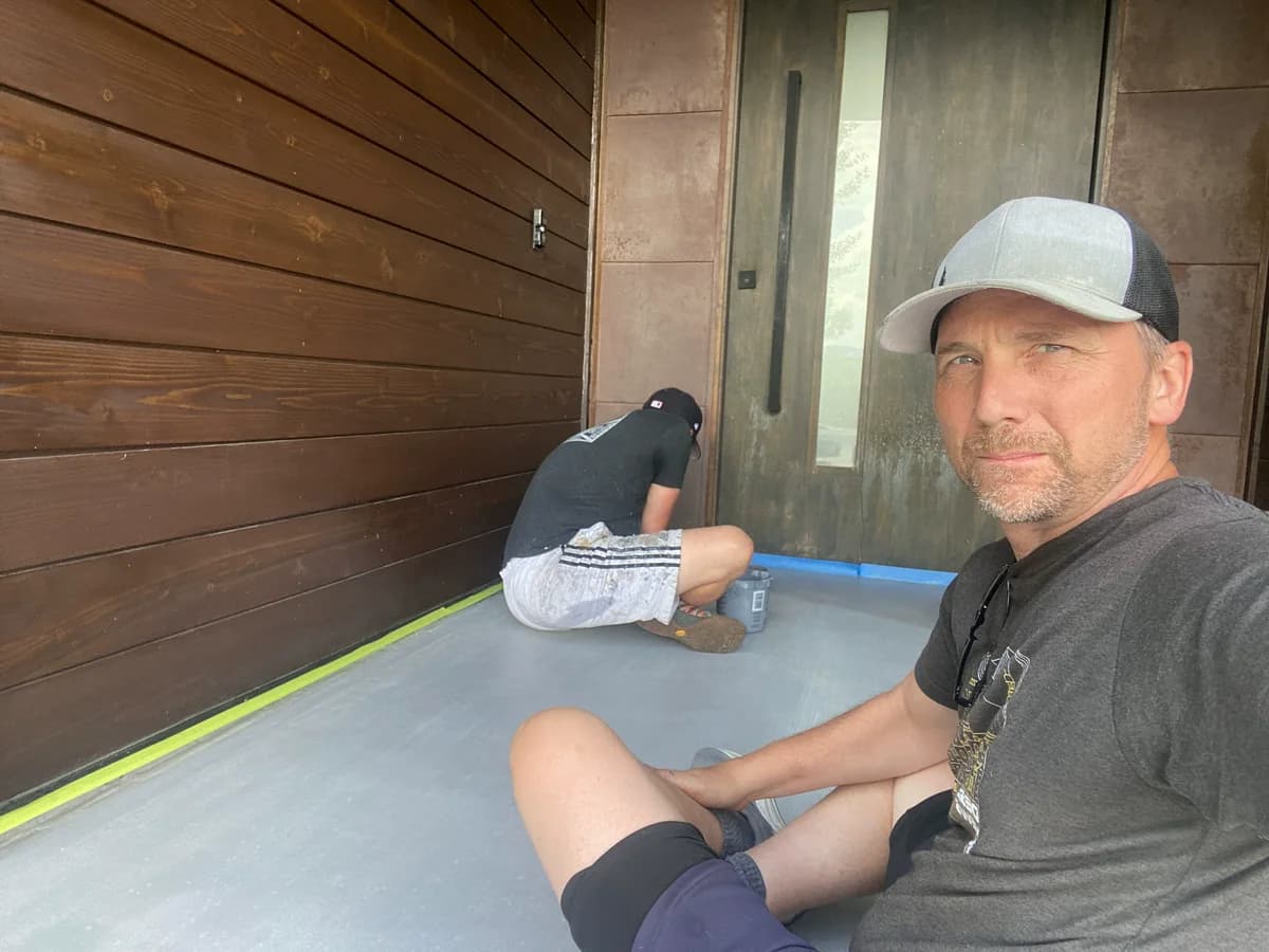 Brook Langston on a Bella Rocca jobsite