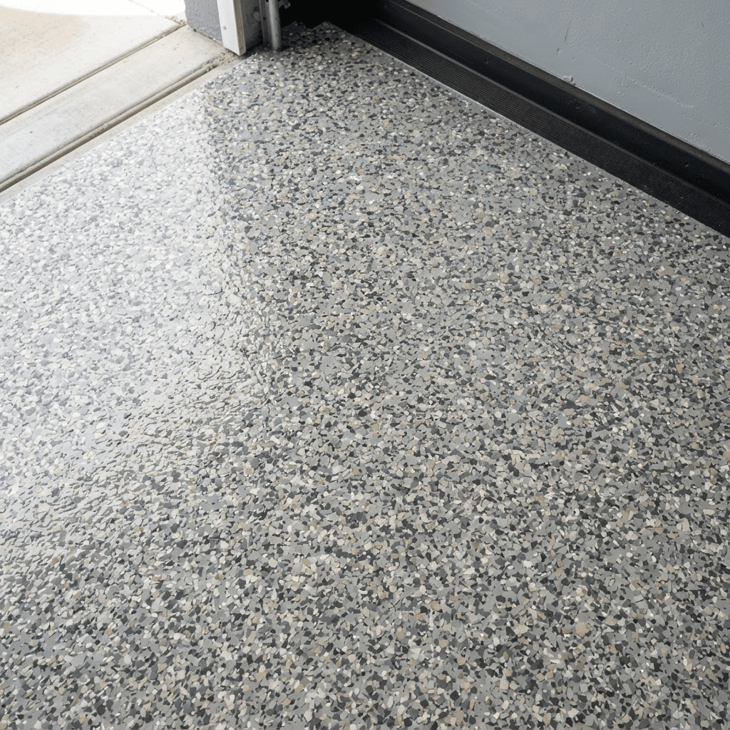 Traditional Flake garage floor system