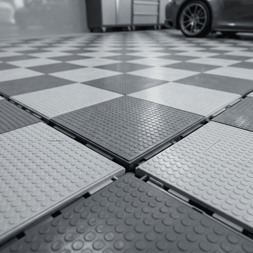 Garage Tile garage floor system